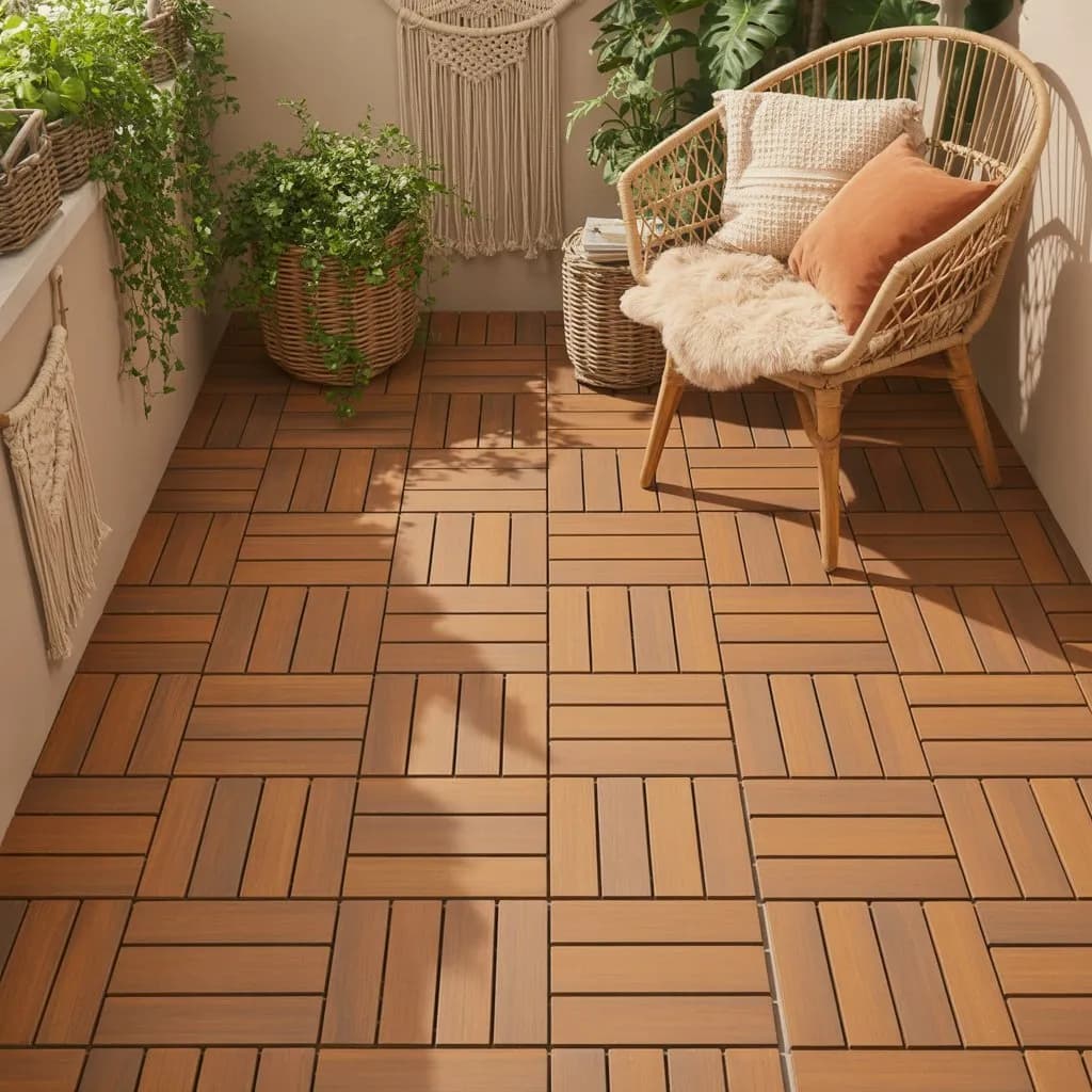 Boho balkon z podestami 30×30