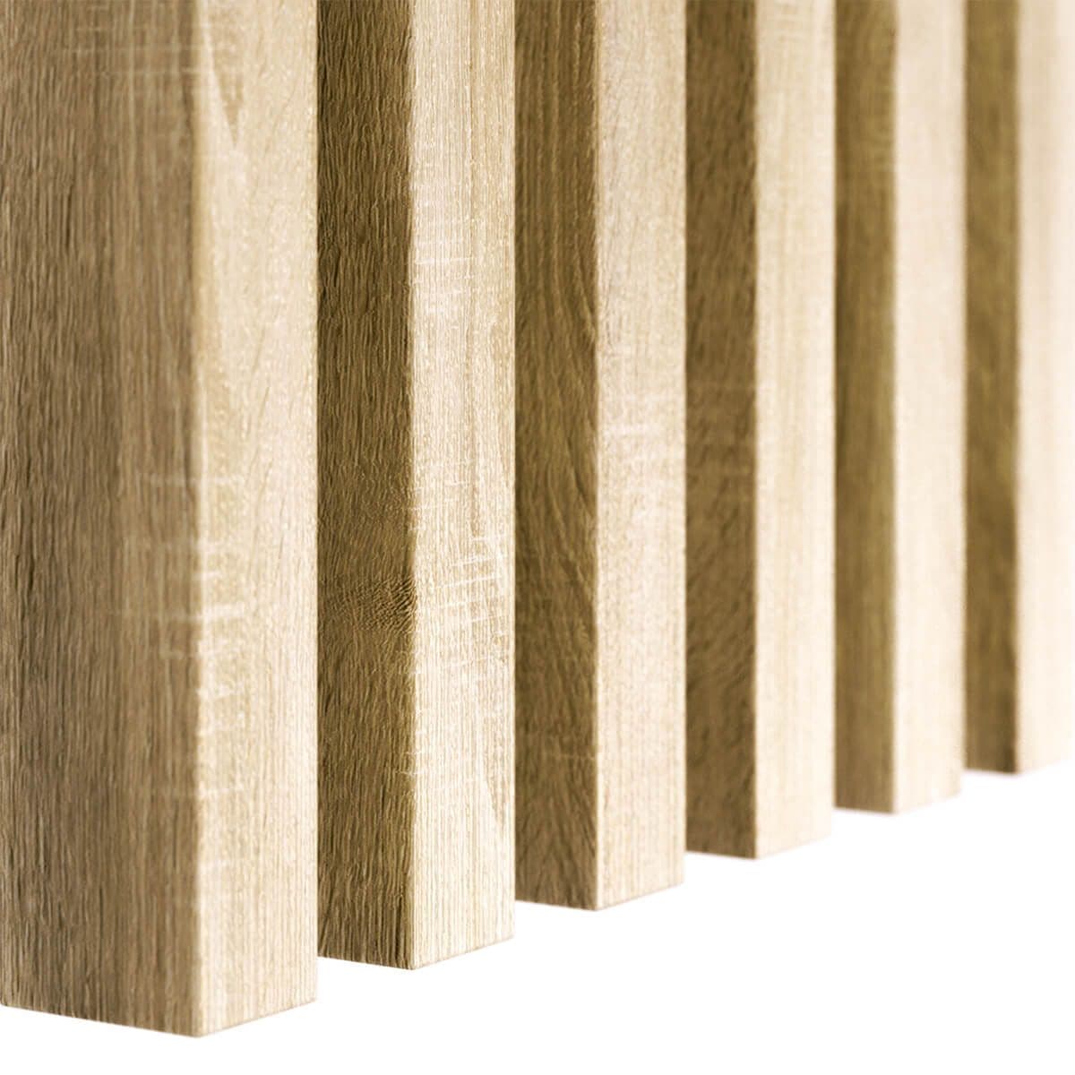 Lamele ścienne dąb naturalny 30x40 mm – listwy dekoracyjne na ścianę