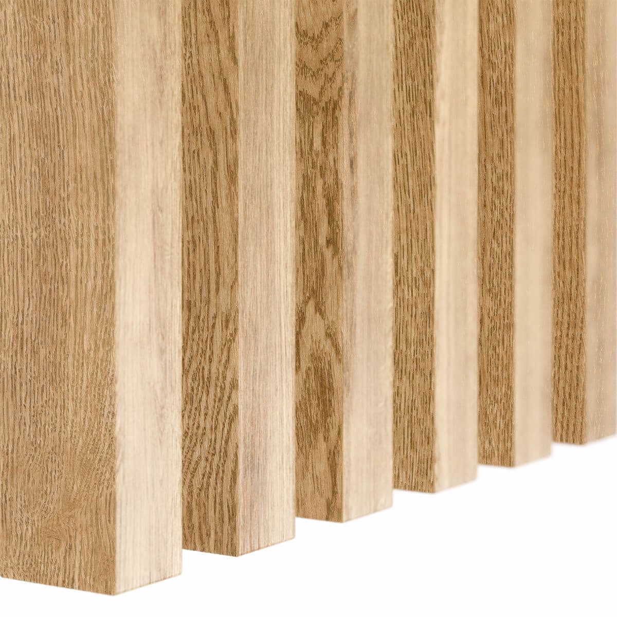 Lamele ścienne dąb naturalny 30x40 mm – listwy dekoracyjne na ścianę