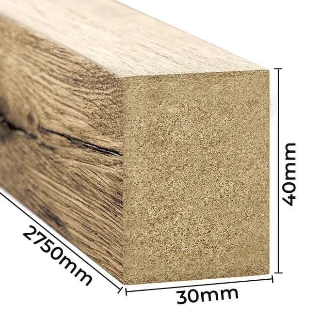 Lamele ścienne dąb wotan 30x40 mm – listwy dekoracyjne na ścianę