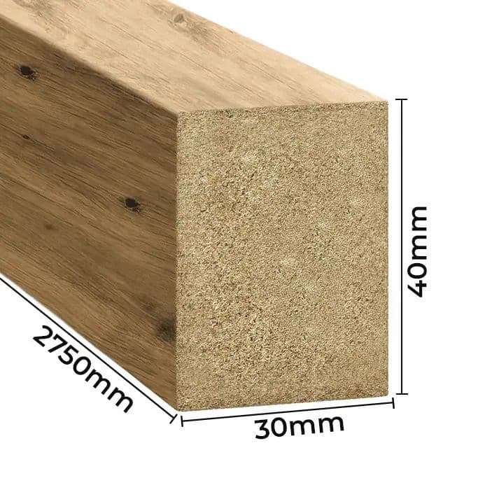 Lamele ścienne dąb artusa 30x40 mm – listwy dekoracyjne na ścianę