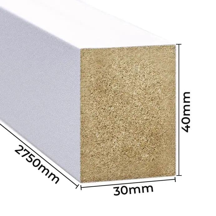 Lamele ścienne biały 30x40 mm – listwy dekoracyjne na ścianę
