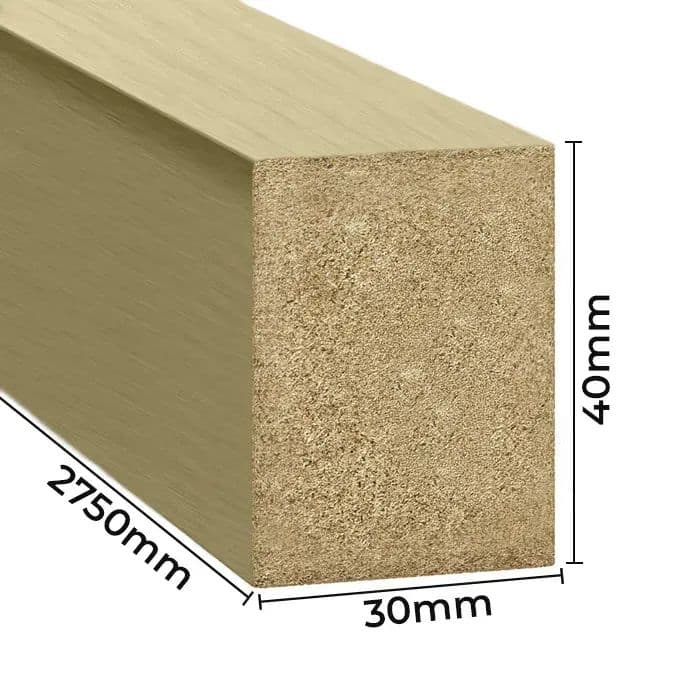 Lamele ścienne złoty połysk 30x40 mm – listwy dekoracyjne na ścianę