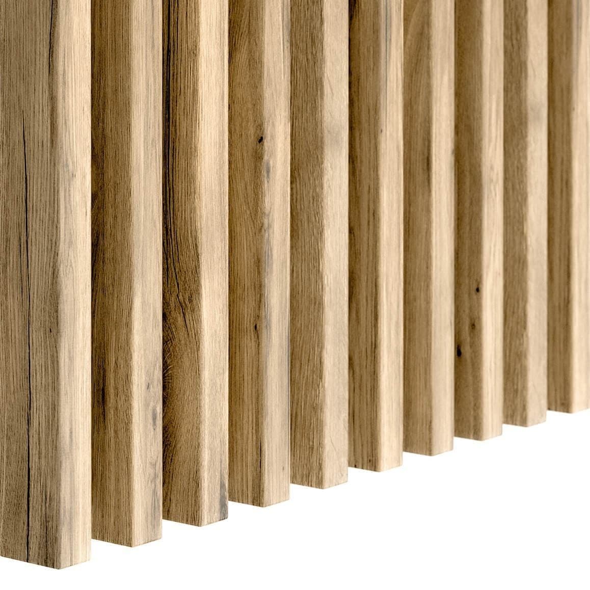 Lamele ścienne dąb wotan 16x30 mm listwy dekoracyjne na ścianę