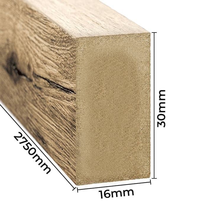 Lamele ścienne dąb wotan 16x30 mm listwy dekoracyjne na ścianę