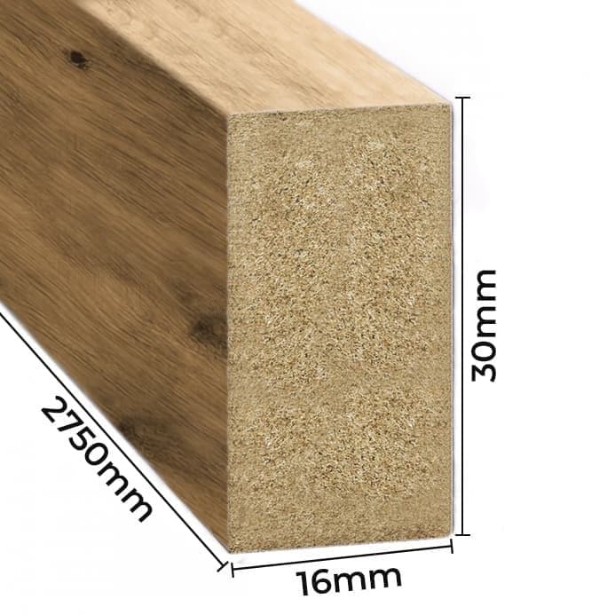 Lamele ścienne dąb artisan 16x30 mm listwy dekoracyjne na ścianę