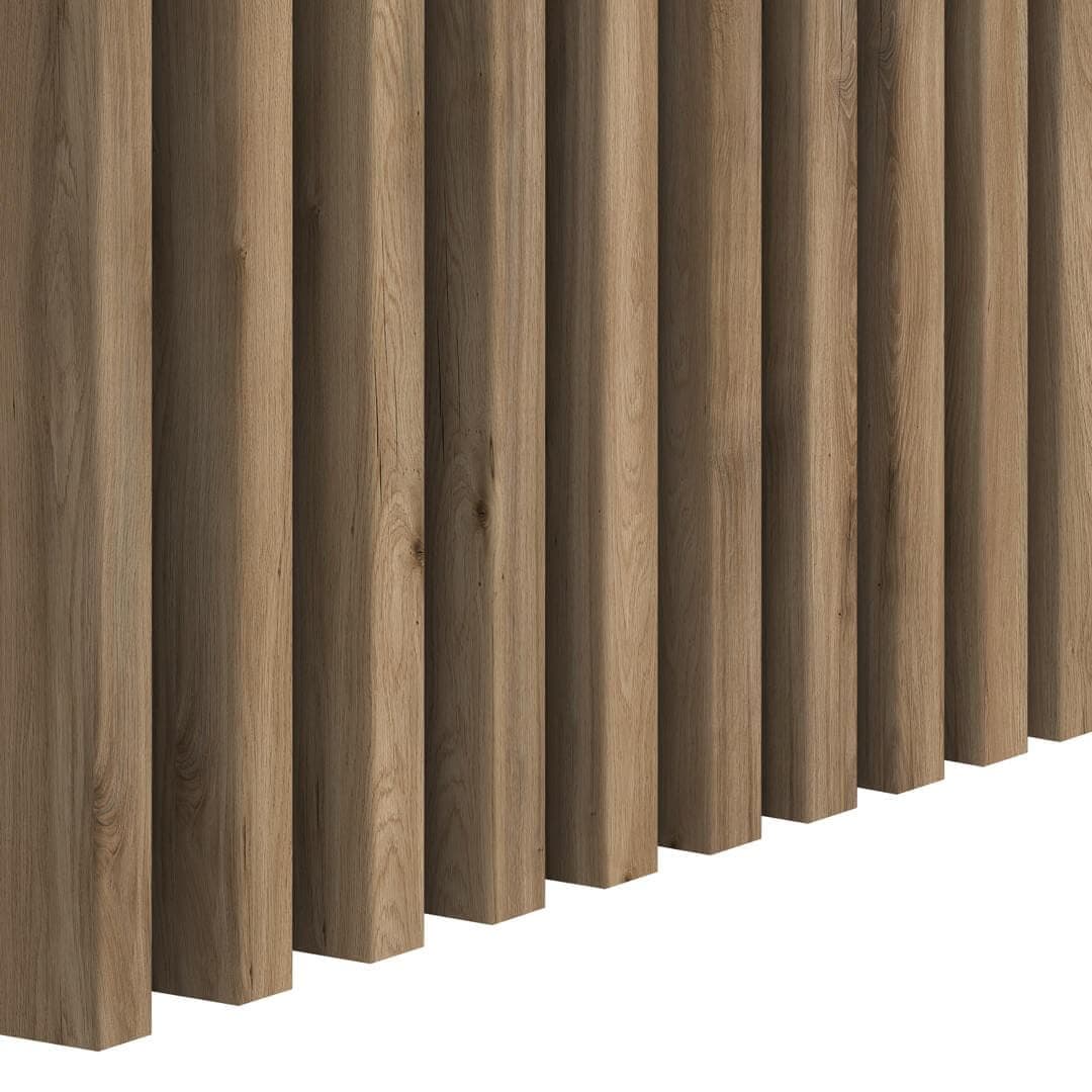 Lamele ścienne ciemny dąb 16x30 mm listwy dekoracyjne na ścianę