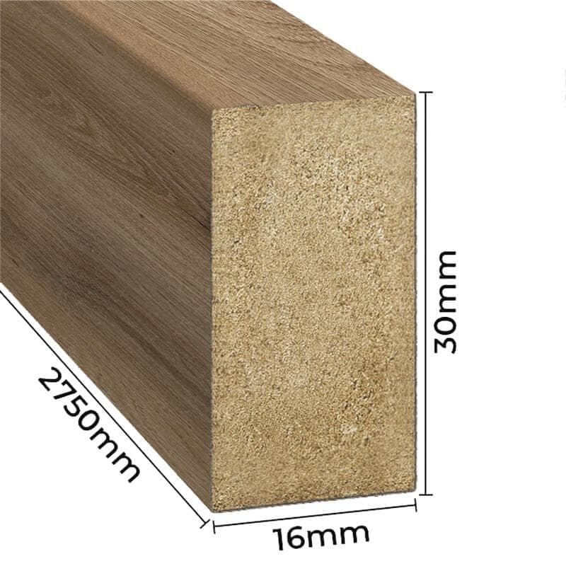 Lamele ścienne ciemny dąb 16x30 mm listwy dekoracyjne na ścianę