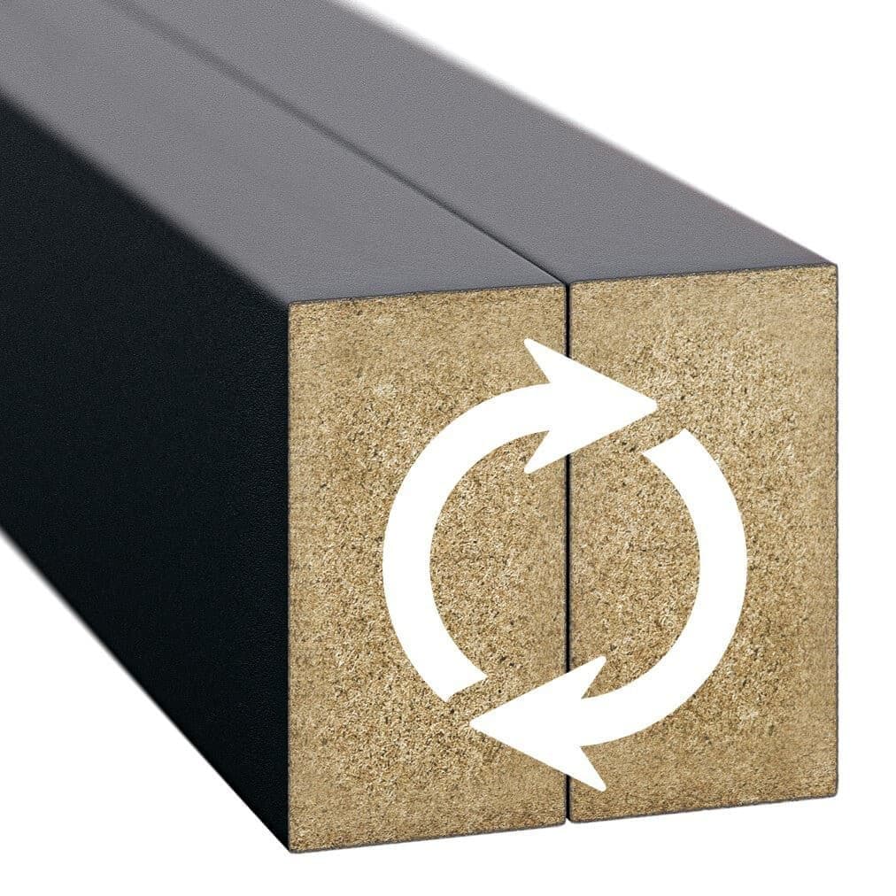 Lamele ścienne czarny 16x30 mm listwy dekoracyjne na ścianę
