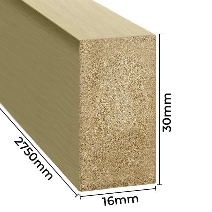 Lamele ścienne złoty połysk 16x30 mm listwy dekoracyjne na ścianę