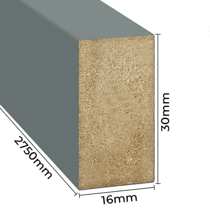 Lamele ścienne skandynawska szarośc 16x30 mm listwy dekoracyjne na ścianę