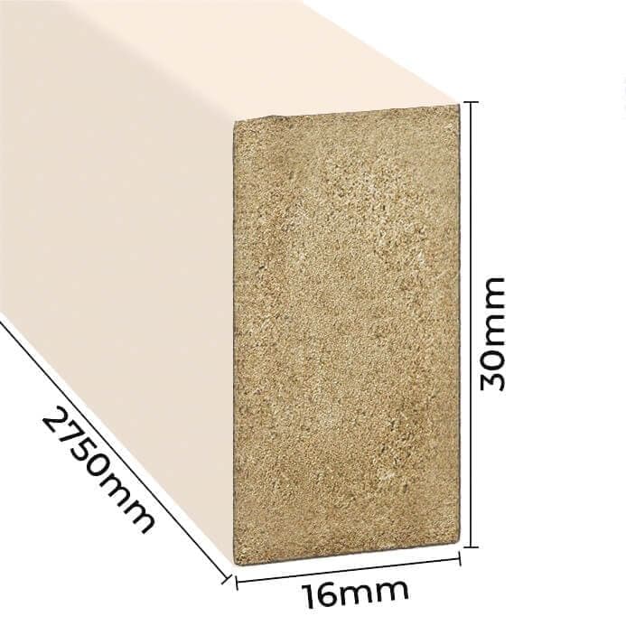 Lamele ścienne beżowy 16x30 mm listwy dekoracyjne na ścianę