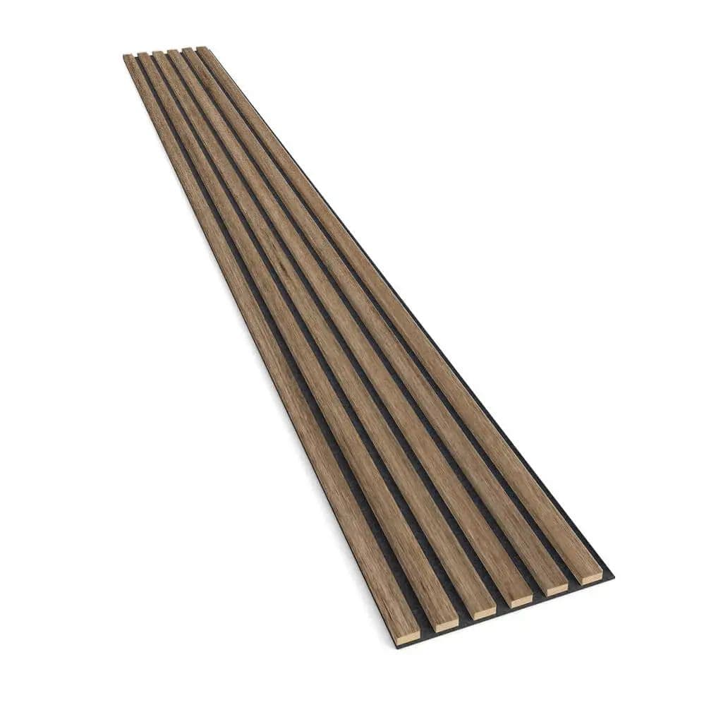 Lamele na filcu ciemny dąb 24x300 mm listwy dekoracyjne na ścianę na filcu