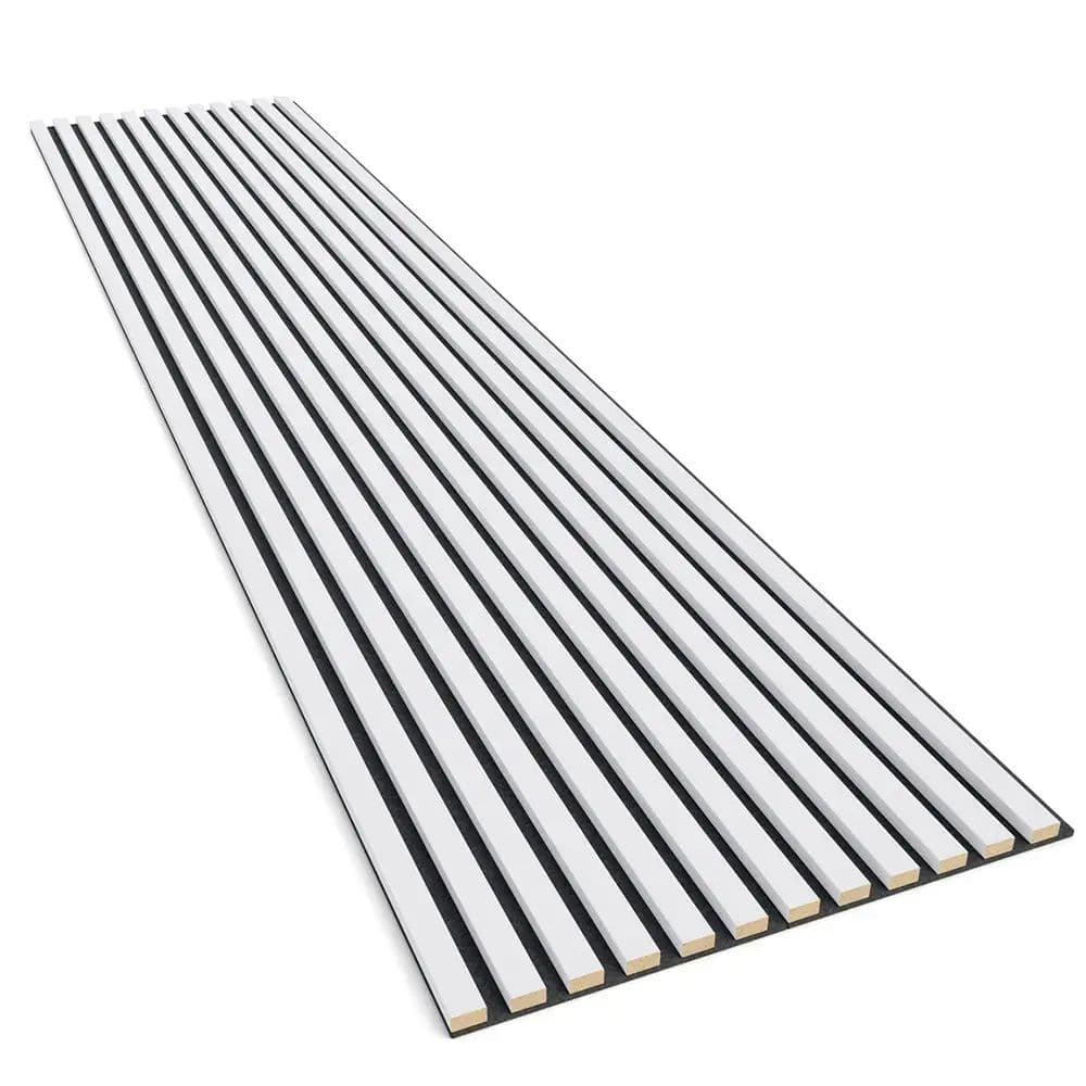 Lamele na filcu biały 24x300 mm listwy dekoracyjne na ścianę na filcu