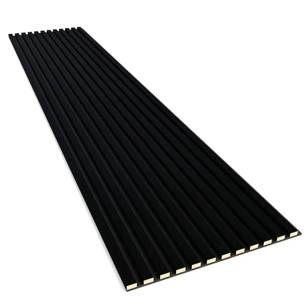 Lamele na filcu czarny 24x300 mm listwy dekoracyjne na ścianę na filcu