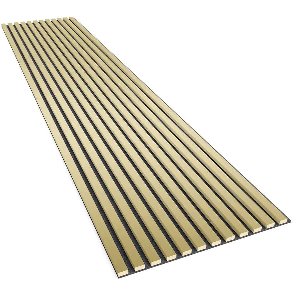 Lamele na filcu złoty połysk 24x300 mm listwy dekoracyjne na ścianę na filcu
