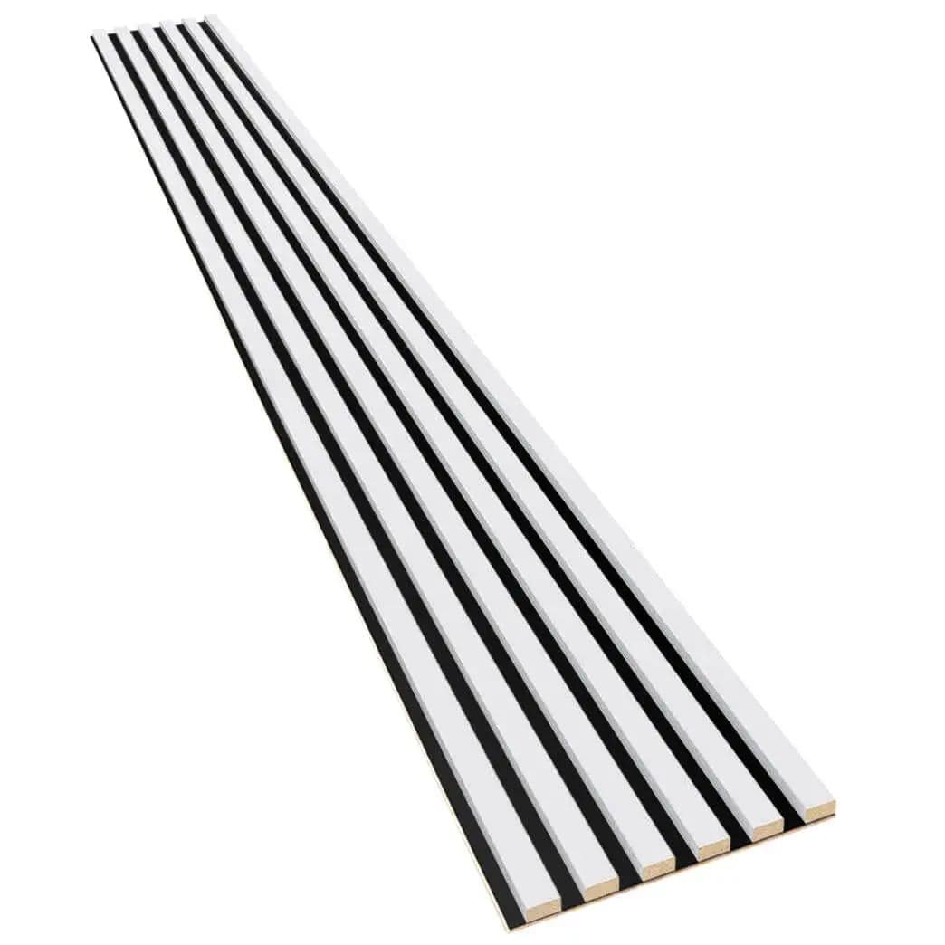 Lamele na płycie HDF biały 20x300 mm listwy dekoracyjne na ścianę na płycie HDF