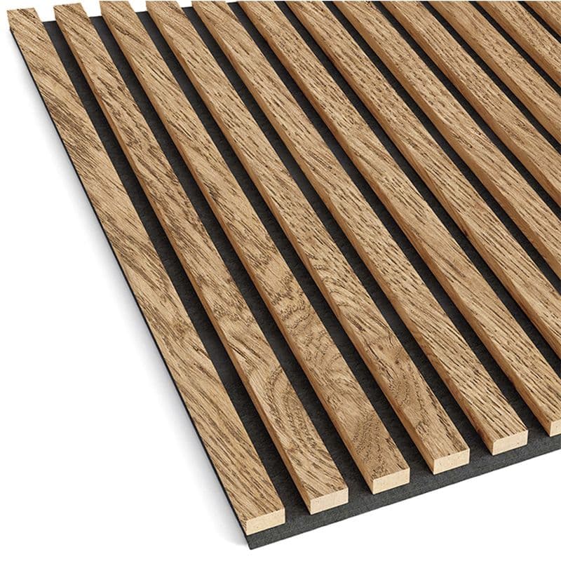 Lamele na filcu fornir debowy 60x60 cm listwy dekoracyjne na ścianę na filcu