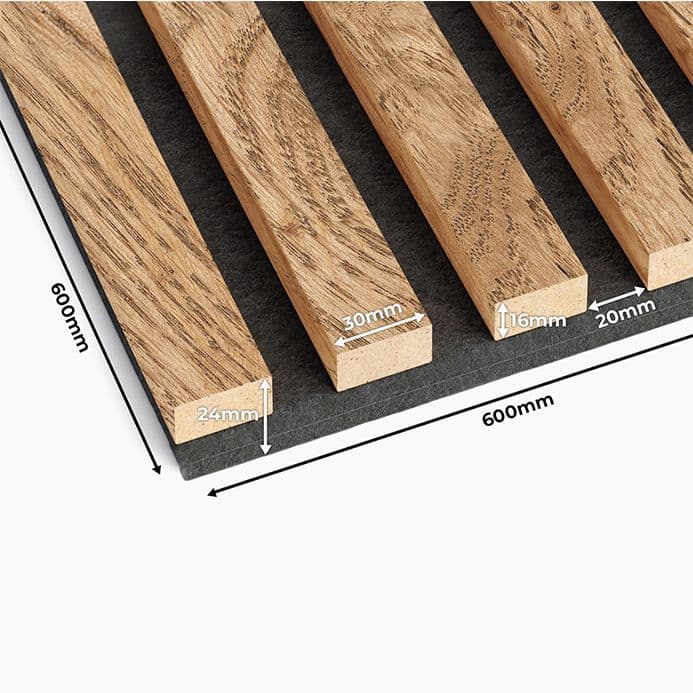 Lamele na filcu fornir debowy 60x60 cm listwy dekoracyjne na ścianę na filcu