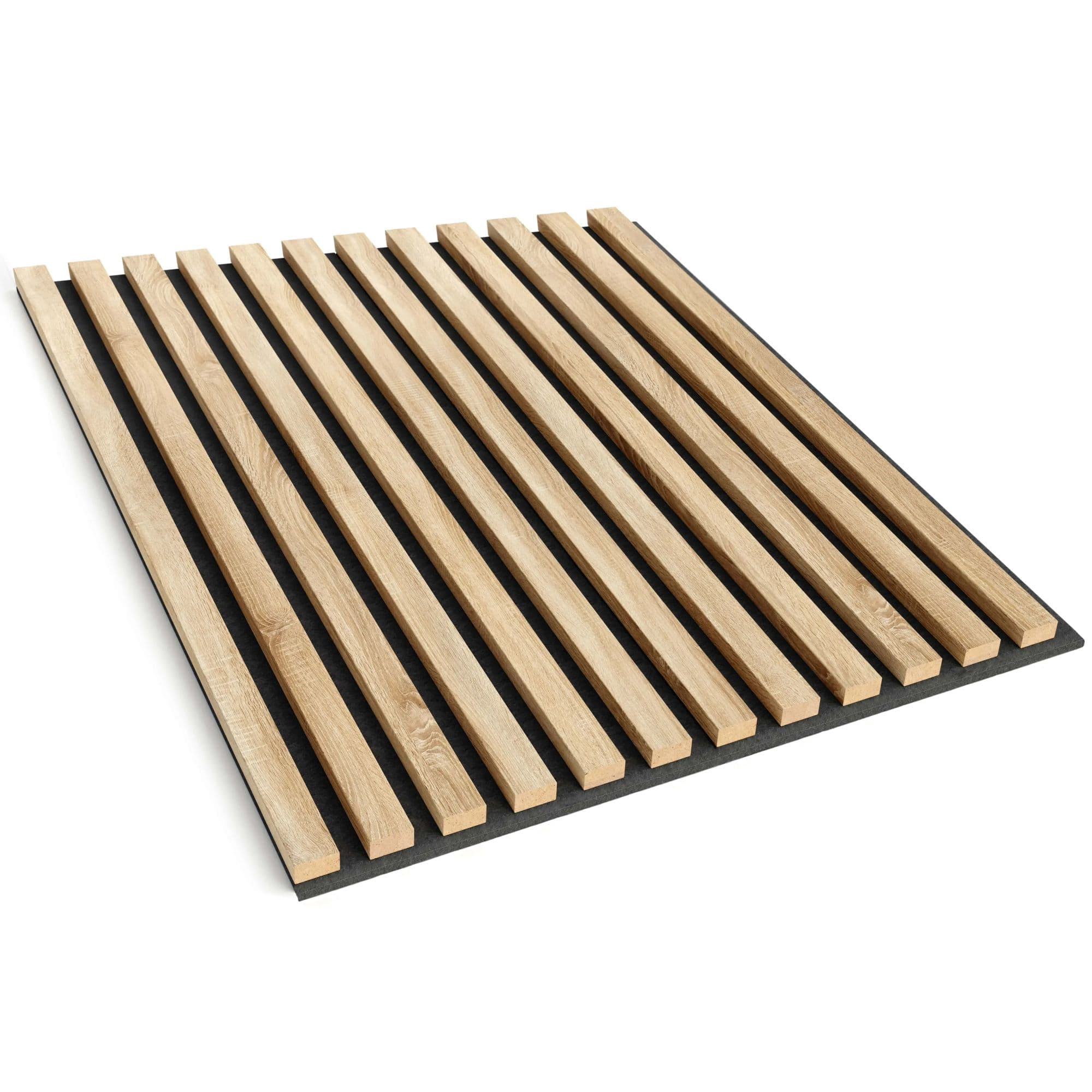 Lamele na filcu dąb sonoma 60x60 cm listwy dekoracyjne na ścianę na filcu