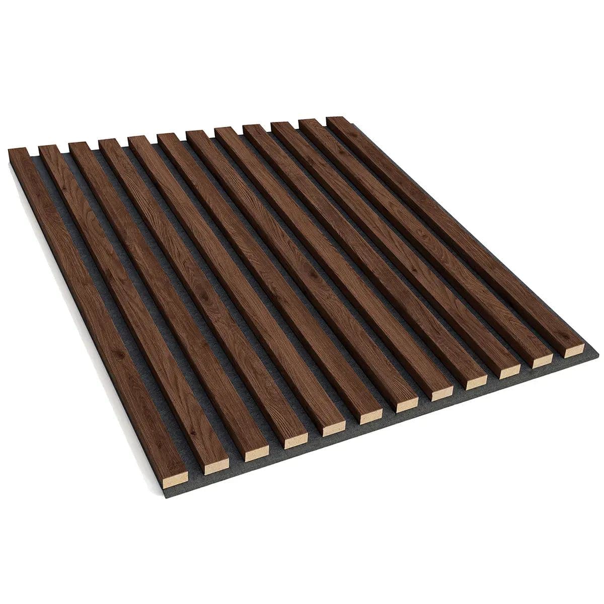 Lamele na filcu orzech 60x60 cm listwy dekoracyjne na ścianę na filcu