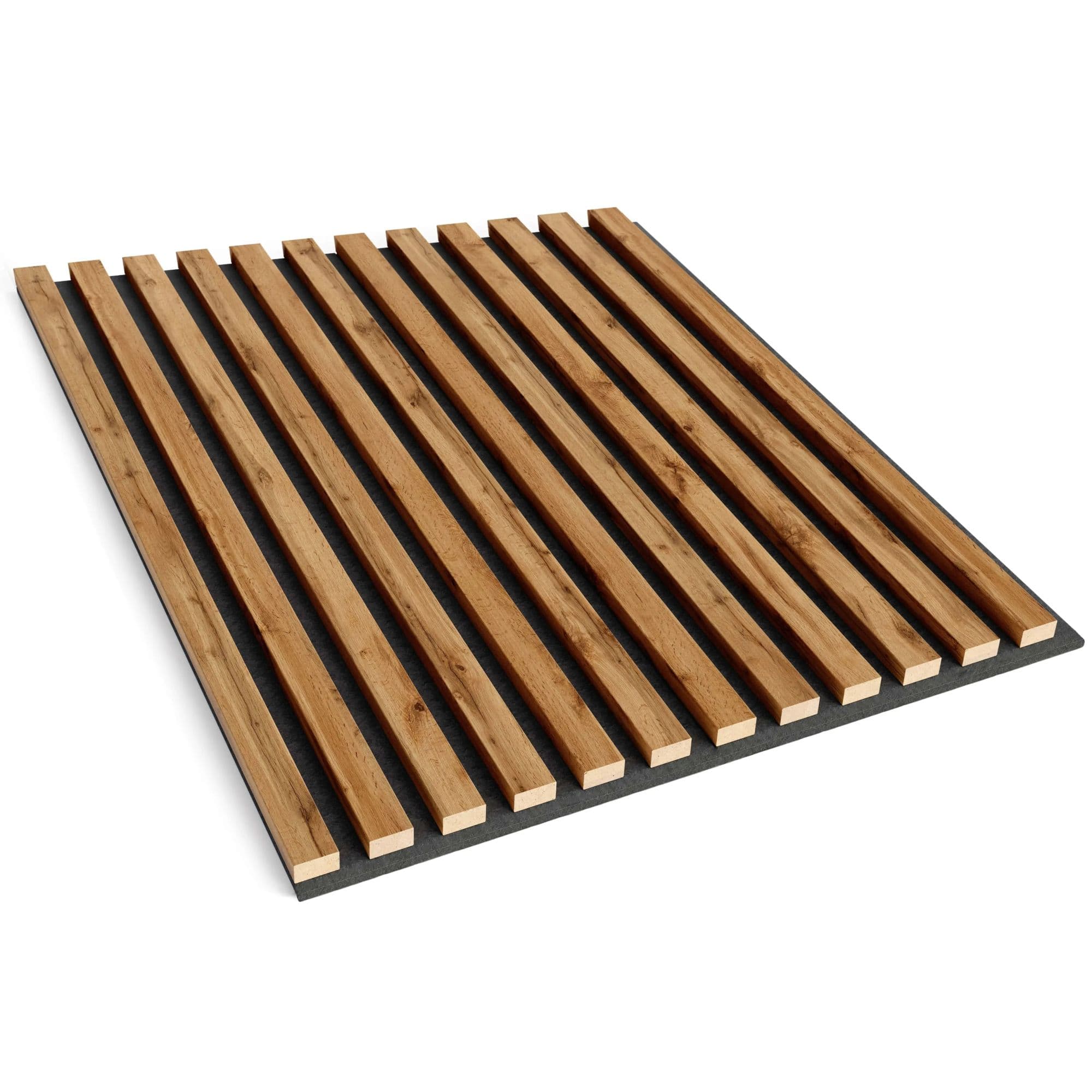 Lamele na filcu dąb wotan 60x60 cm listwy dekoracyjne na ścianę na filcu
