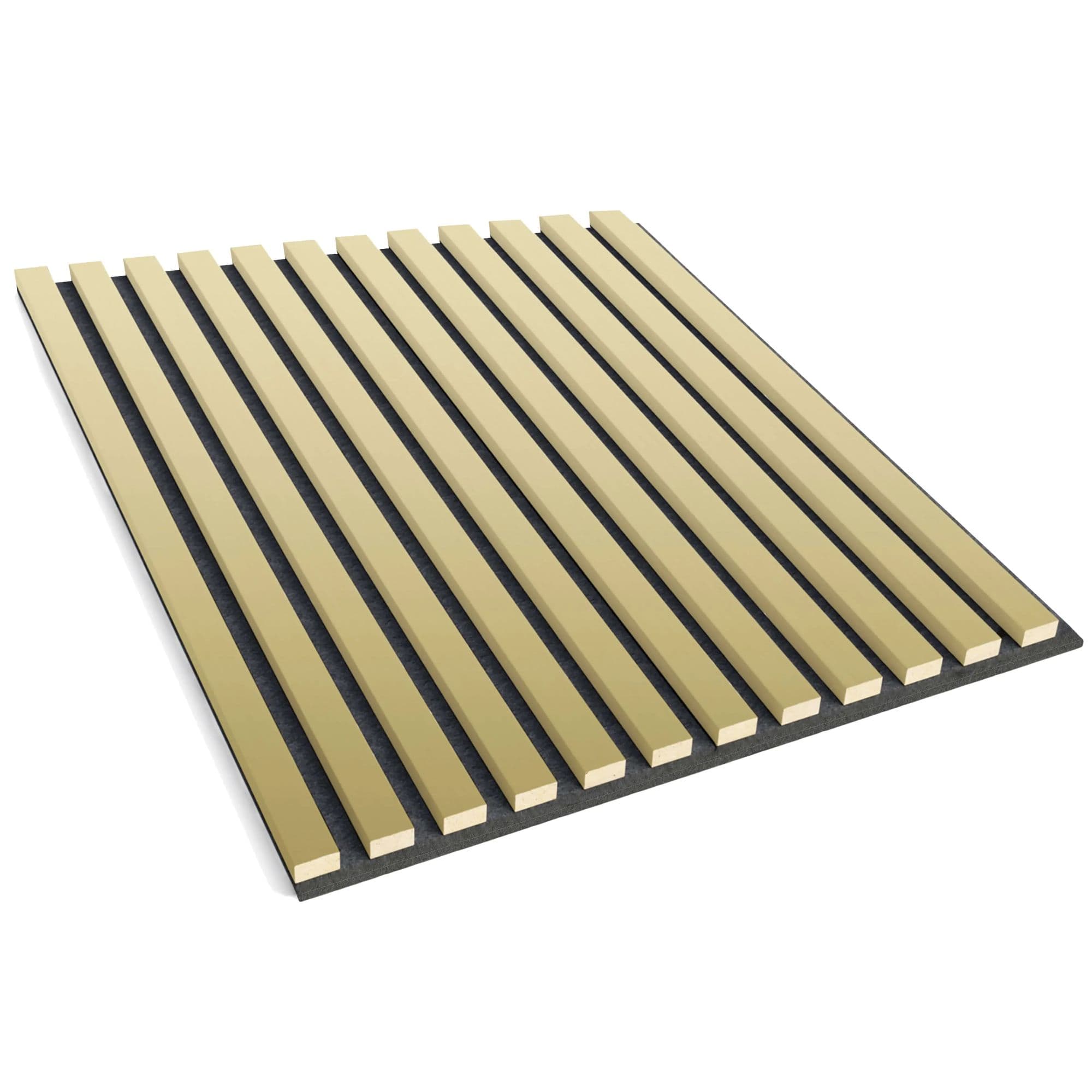 Lamele na filcu złoty połysk 60x60 cm listwy dekoracyjne na ścianę na filcu