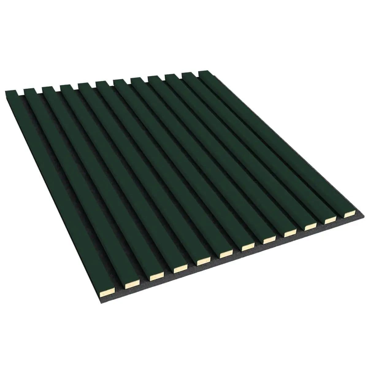 Lamele na filcu butelkowa zieleń 60x60 cm listwy dekoracyjne na ścianę na filcu
