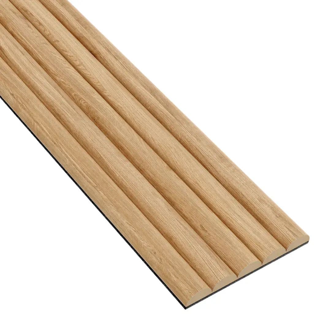 Panel ryflowany dąb naturalny 16x145 listwy dekoracyjne na ścianę półwałki