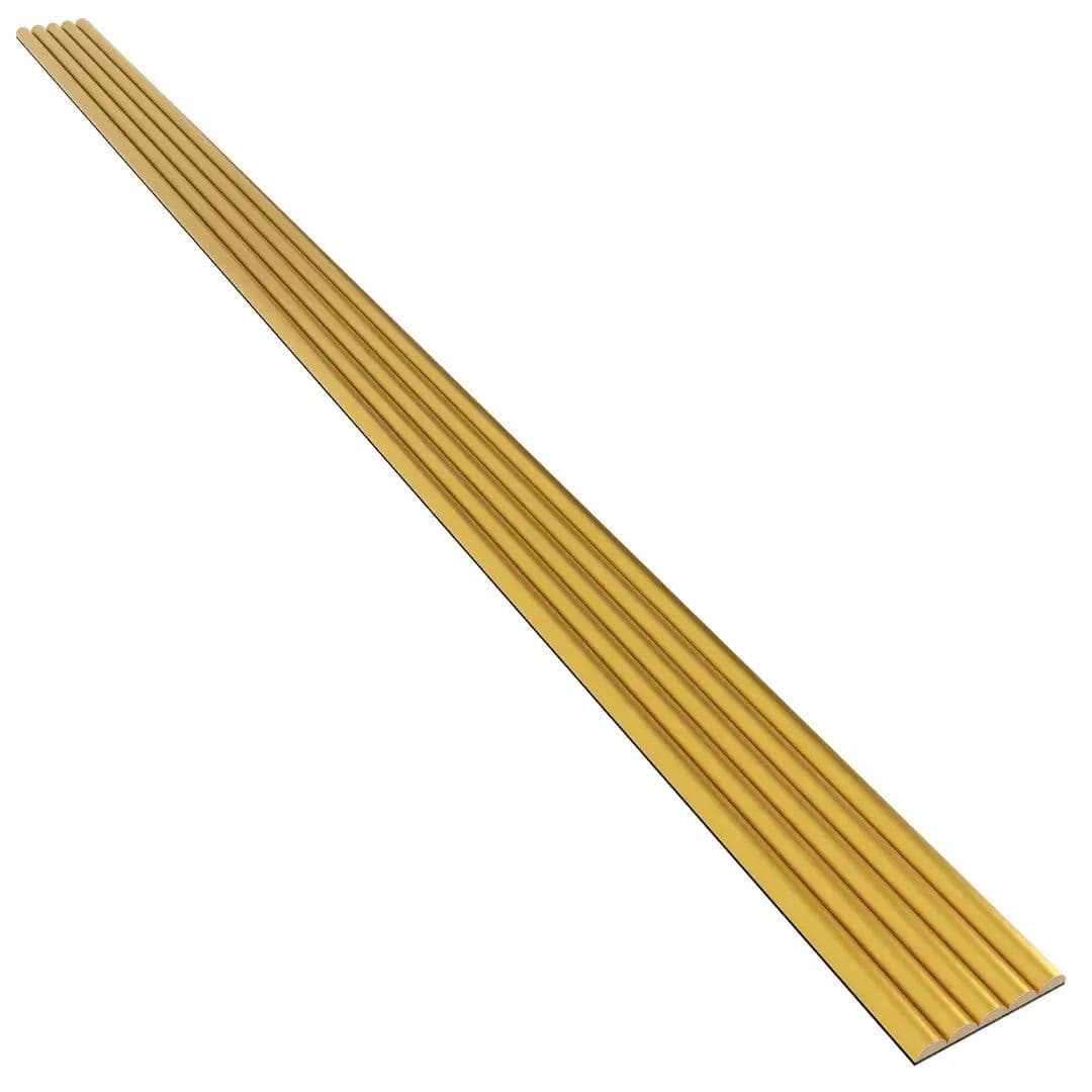 Panel ryflowany złoty połysk 16x145 listwy dekoracyjne na ścianę półwałki