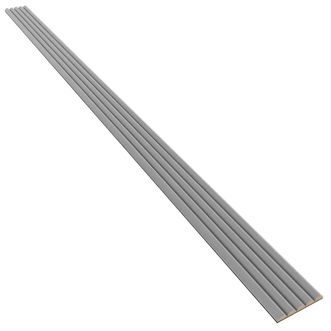 Panel ryflowany szary 16x145 listwy dekoracyjne na ścianę półwałki