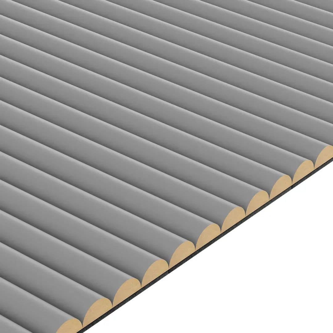 Panel ryflowany szary 16x145 listwy dekoracyjne na ścianę półwałki