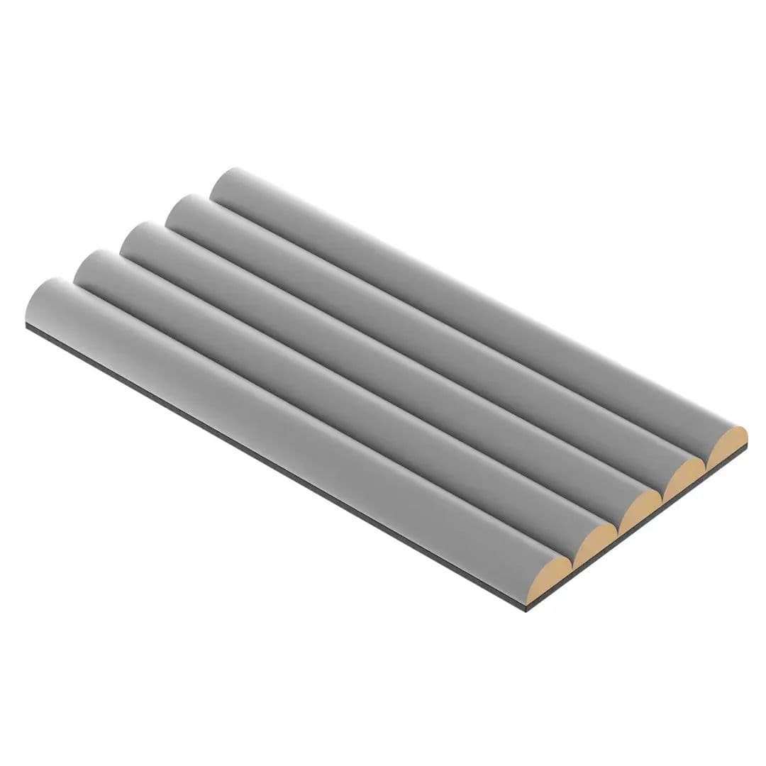 Panel ryflowany szary 16x145 listwy dekoracyjne na ścianę półwałki