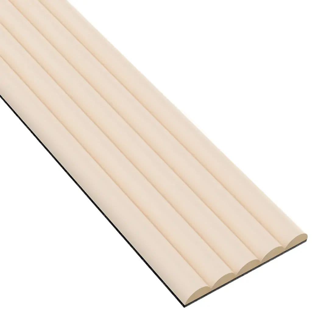 Panel ryflowany beżowy 16x145 listwy dekoracyjne na ścianę półwałki