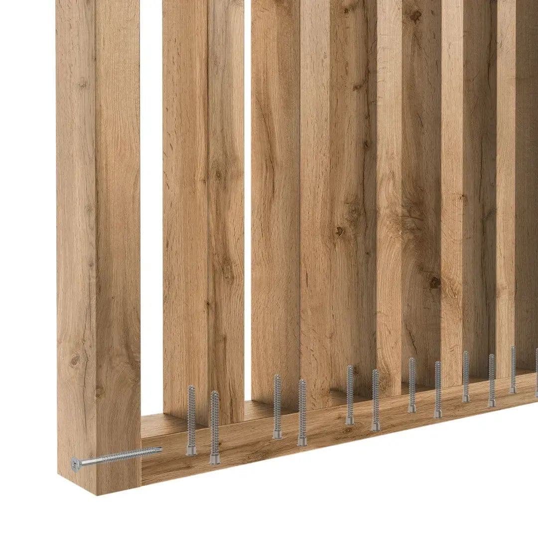 Ścianka z lameli 30x60 mm dąb naturalny do 2750 mm szerokości zestaw do montażu