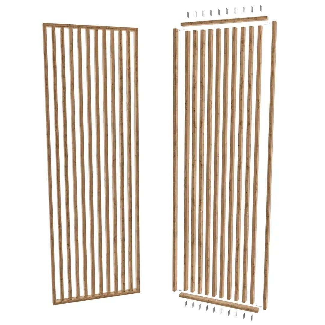 Ścianka z lameli 30x60 mm dąb naturalny do 2750 mm szerokości zestaw do montażu