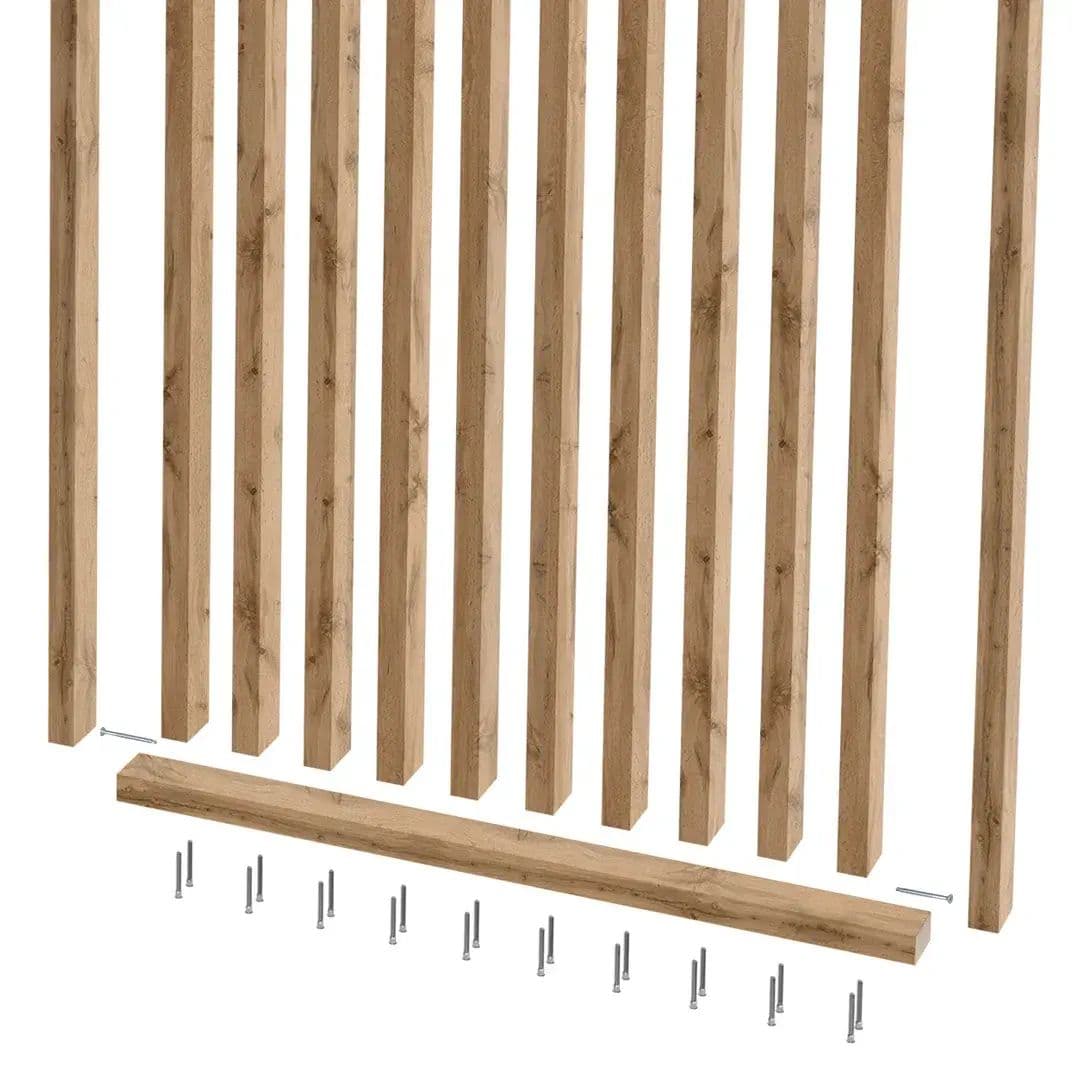 Ścianka z lameli 30x60 mm dąb naturalny do 2750 mm szerokości zestaw do montażu