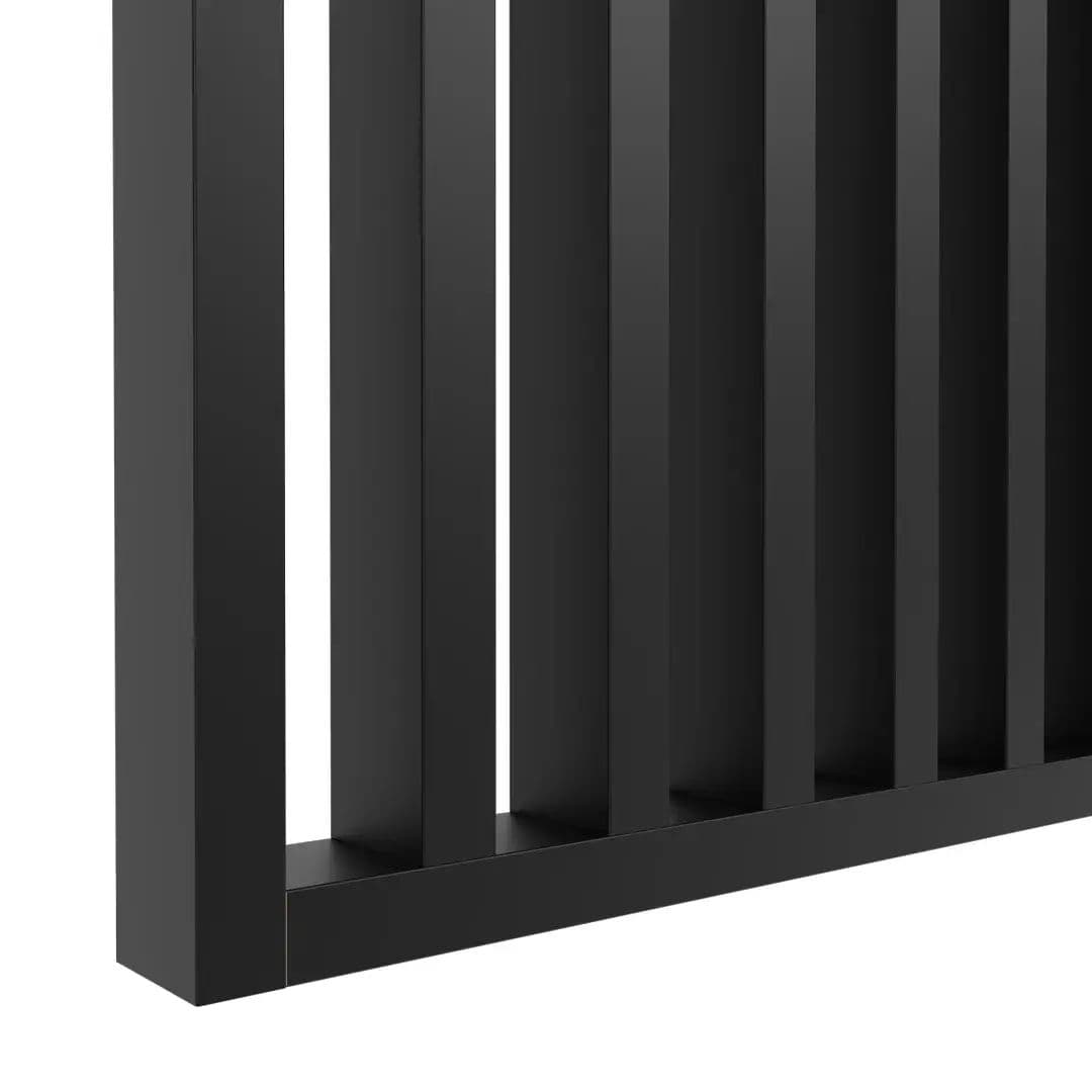 Ścianka z lameli 30x60 mm czarny do 2750 mm szerokości zestaw do montażu