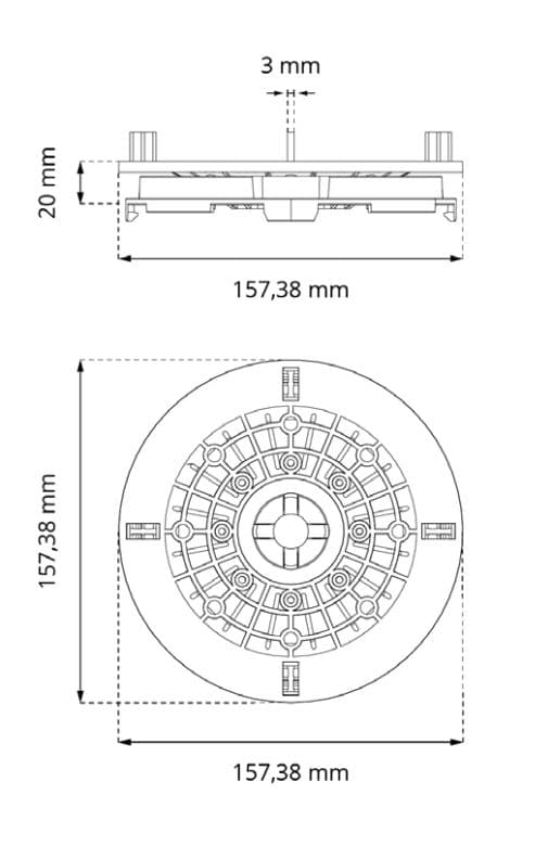 Głowica samopoziomująca SPIRAL i dystanse 3 mm* SPIRAL LE 10680