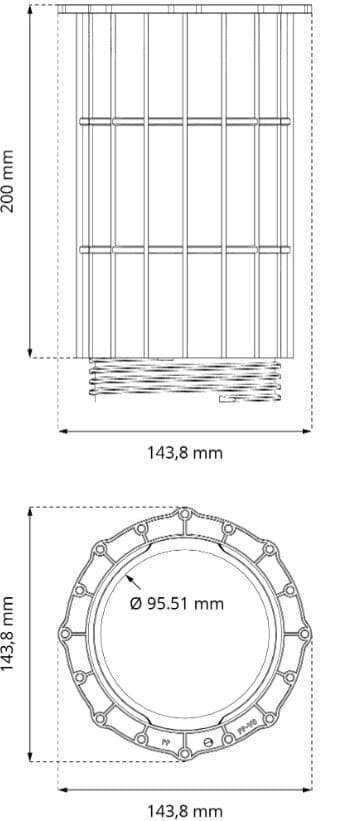 Tuleja dystansowa 20,0 cm MAX MAX DS200 10679