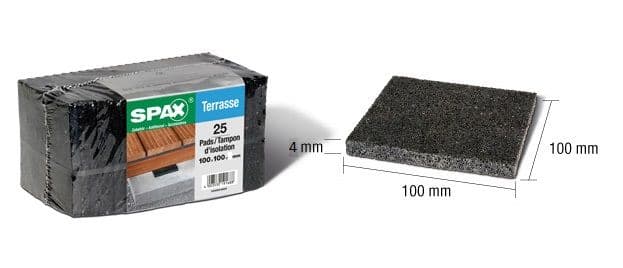 SPAX Podkładka pod legary – 4x100x100mm