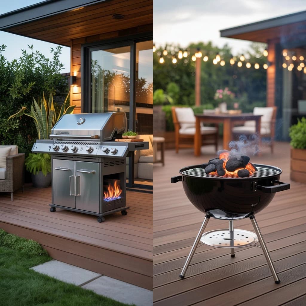 Grill gazowy i taras kompozytowy