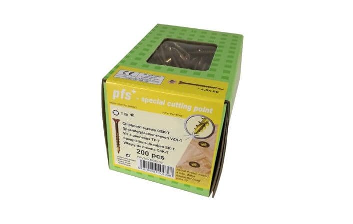 Wkręty do drewna OCYNK żółty PFS+ TORX 25 (op. 200 sztuk)